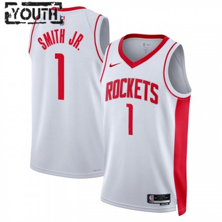 Dres Houston Rockets Jabari Smith JR 1 Nike 2022-23 Association Edition Bijela Swingman - Dječji